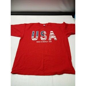 Made In The USA MADE IN AMERICA 2016 Men's T-Shirt RED XL Short Sleeve